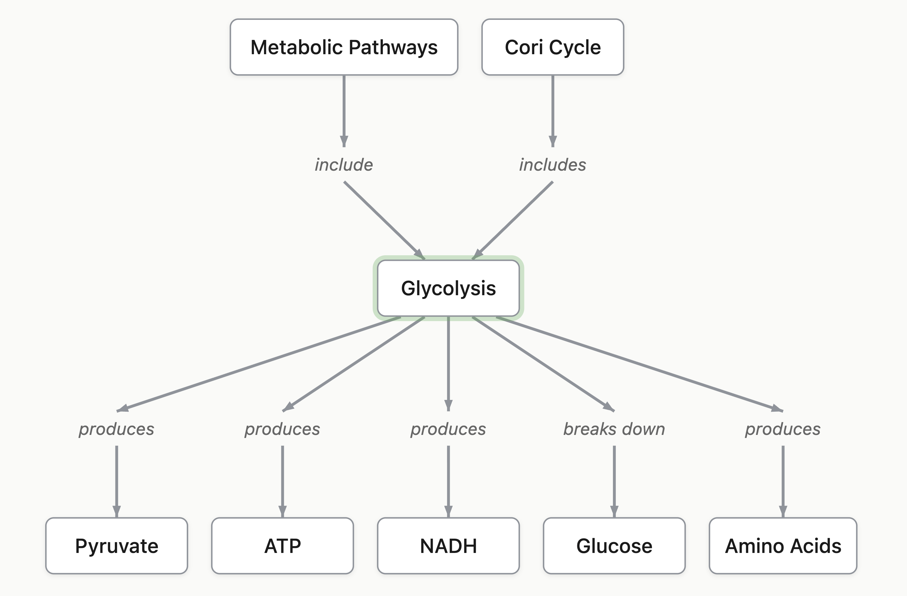 Screenshot of the Biochemistry concept map